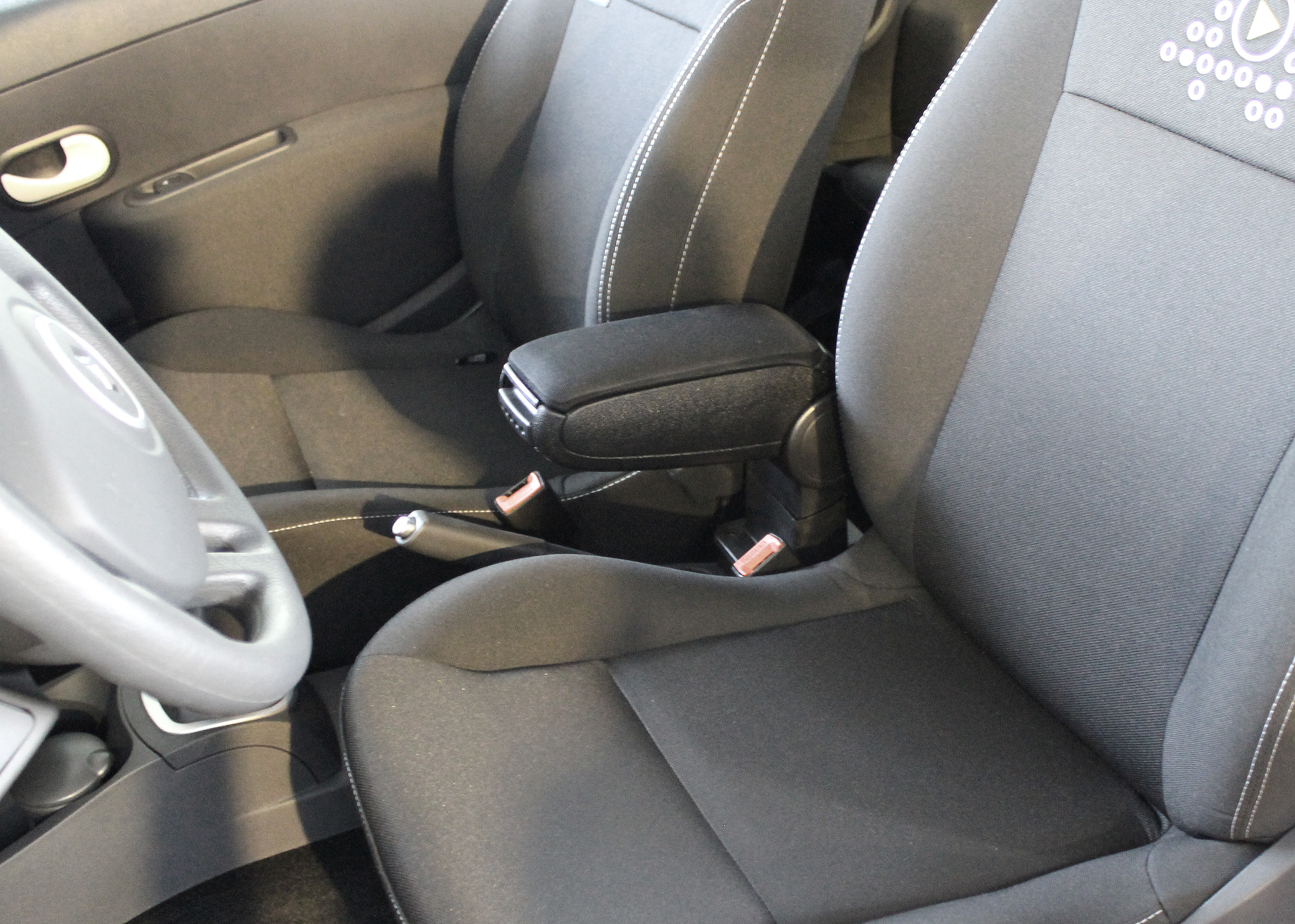 pro.tec] Accoudoir central pour Renault Clio III - avec compartiment -  rembourré - textile - gris